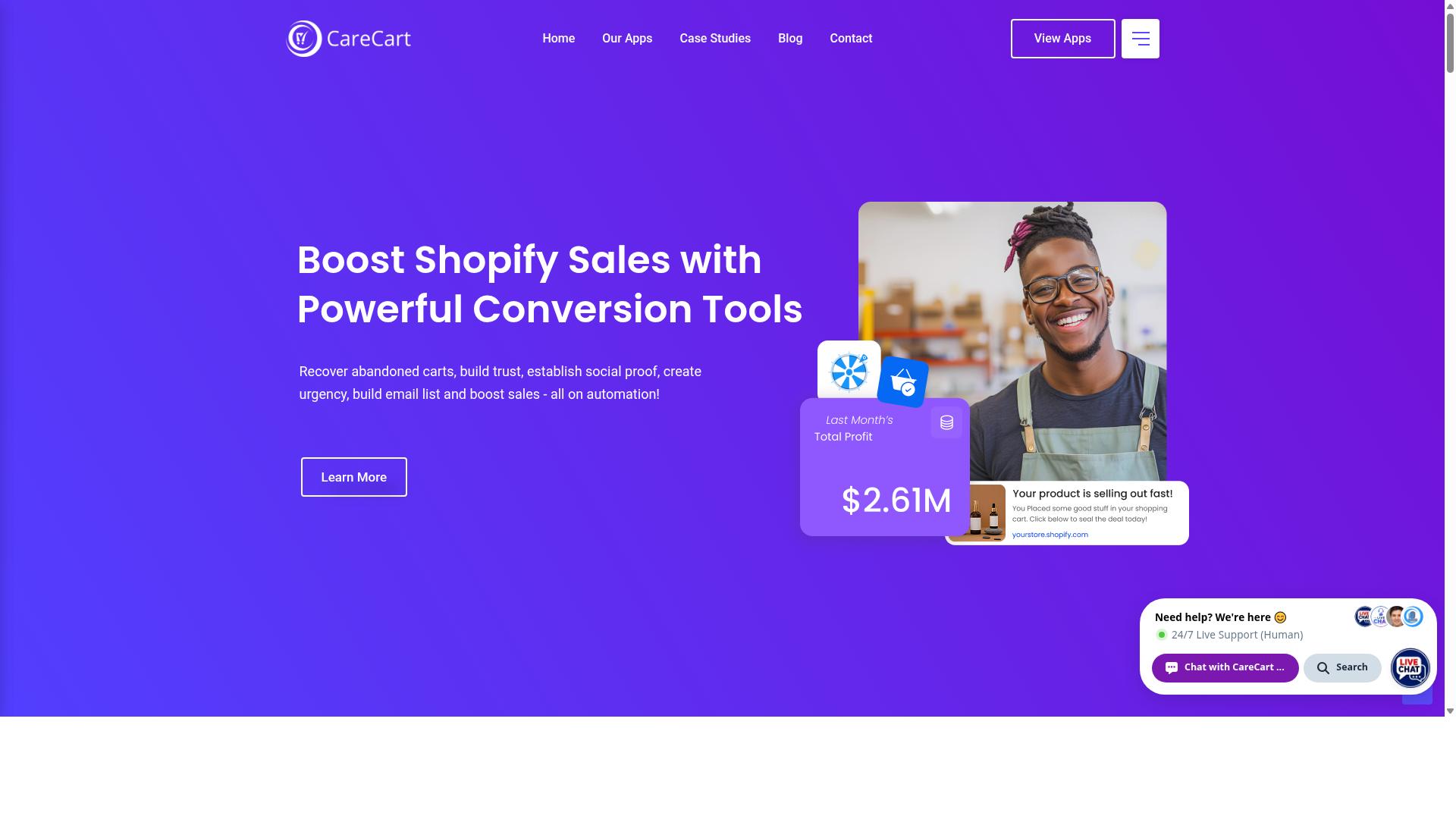 Care Cart website