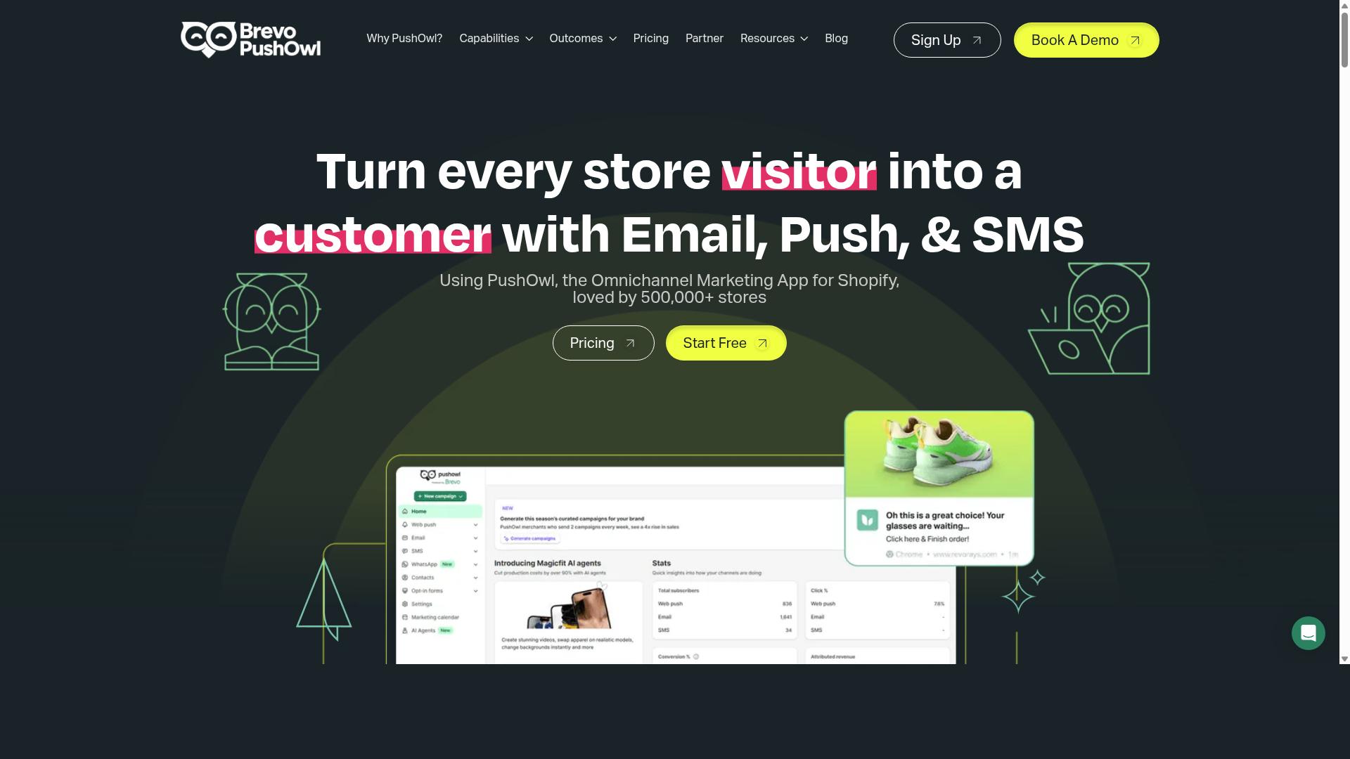PushOwl website